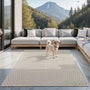 The Carpet Santo Plus Wohnzimmer/Outdoor Teppich - Beige 200x280 cm, rechteckig, beige. Vielseitig einsetzbar für Innen- & Aussenbereiche.