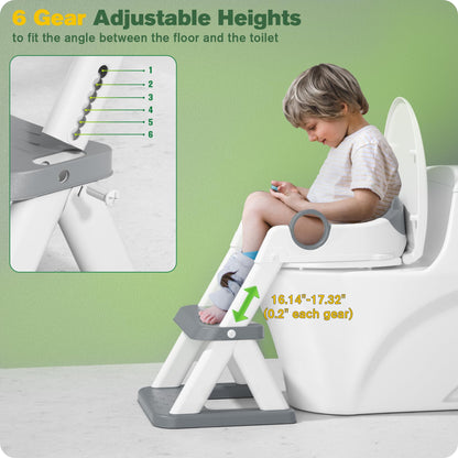 Rabb 1st Toilettentrainer mit Treppe, 2-in-1 Kindertoilettensitz