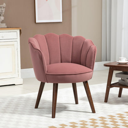 HOMCOM Esszimmerstuhl Sessel – Küche & Esszimmer Rosa