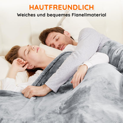 Elektrische Heizdecke Flanell mit Abschaltautomatik – 200x180cm Grau