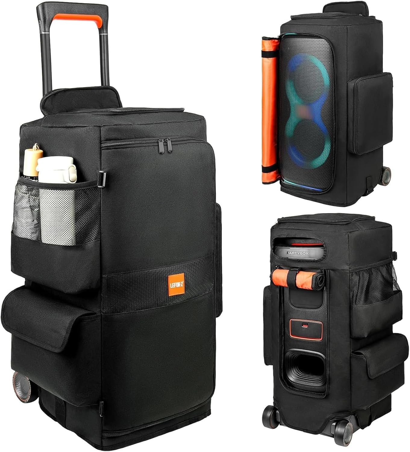 LEFOR·Z Tragetasche für JBL PartyBox Stage 320 / 310, Schwarz-Orange