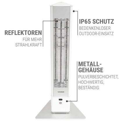 VASNER HeatTower Infrarot Standheizstrahler 2500W Terrasse