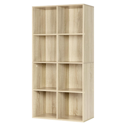 WOLTU Bücherregal 8 Fächer Würfelregal – Helle Eiche