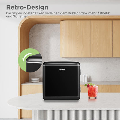 Comfee RCD50BL2EURT(E) Mini-Kühlschrank 47 Liter Retro schwarz