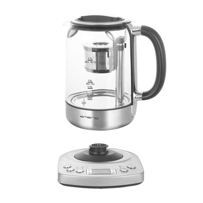 Emerio WK-122248 Glas Teekocher Wasserkocher - Schwarz/Silber