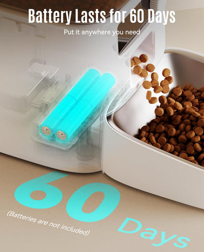 oneisall Futterautomat Katze WiFi 3,5 L, App-Steuerung, Edelstahlnapf