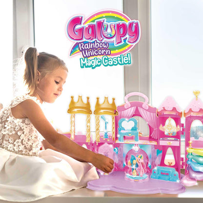 Galupy Rainbow Unicorn Magic Castle Schloss Spielset - Rosa