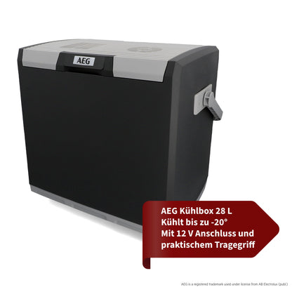 AEG Automotive KK Thermoelektrische Kühlbox 28L 12/230V, Schwarz