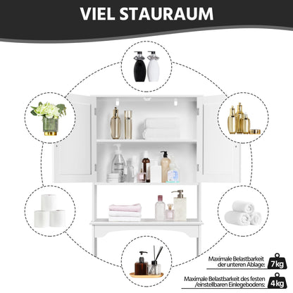 Yaheetech Hochschrank Überbau Waschmaschine WC - 180 cm