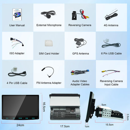 URVOLAX Android 13 Autoradio 10.1 Zoll – CarPlay & Android Auto