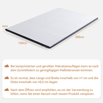 Amazon Basics Memoryschaum Matratzenauflage - 120x200x4 cm weiss