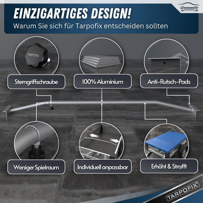 Tarpofix Anhänger Planenbügel Flachplanenbügel – 100-145 cm