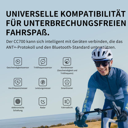 GEOID CC700 GPS Fahrradcomputer kabellos mit 2,8-Zoll-Farbdisplay