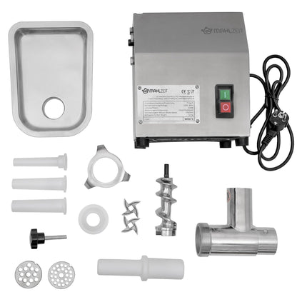 Mahlzeit Profi Edelstahl Fleischwolf elektrisch 250W 75kg/h