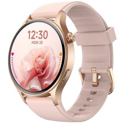 Fitpolo AR01 Smartwatch mit Telefonfunktion, AMOLED Display, Rosa