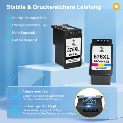 Palmtree 575XL 576XL Druckerpatronen kompatibel für Canon PIXMA