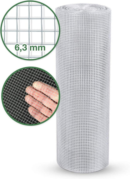 Floordirekt Drahtgitter verzinkt 100 cm x 10 m, Masche 6,3 mm