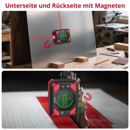 XUNTOP DL905 Digitaler Winkelmesser 3-in-1 mit Laser und LED-Display