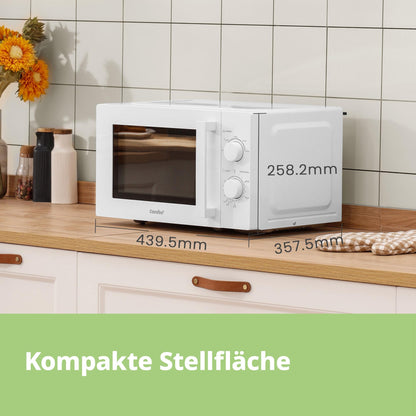 Comfee CMSN 20 wh Solo Mikrowelle – 20L Weiss Mechanisch