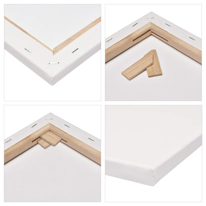 Artina Keilrahmen Leinwand Baumwolle 100x150 cm - Weiss