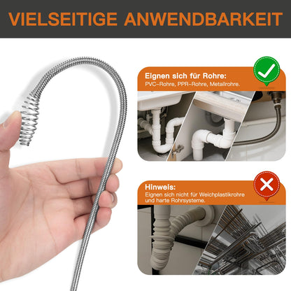 RISEMART Rohrreinigungsspirale LC-Z748, 10 m Abflussspirale