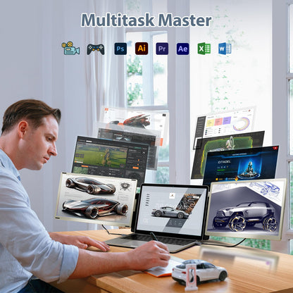 Teamgee Laptop Bildschirm Extender - 15.6" Triple FHD