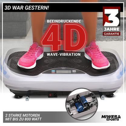 Miweba Sports Fitness 4D Wave Vibrationsplatte MV300 - Schwarz