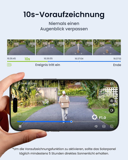Reolink Altas PT Ultra 4K Solar Überwachungskamera mit Akku, schwarz