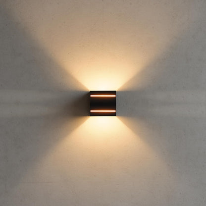 SSC-LUXon KOURA Wandlampe schwarz-gold, 2er-Set für G9 LED