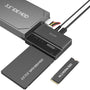 Alxum USB-C Festplatten-Adapter für M.2, SATA und IDE, 10 Gbps, Aluminiumgehäuse und USB-C-Kabel