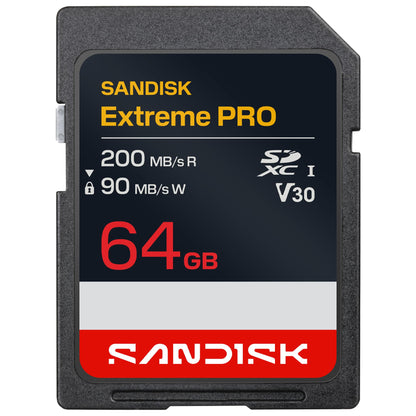 SanDisk Extreme PRO SD UHS-I Speicherkarte 64 GB, 200 MB/s für 4K-UHD-Video