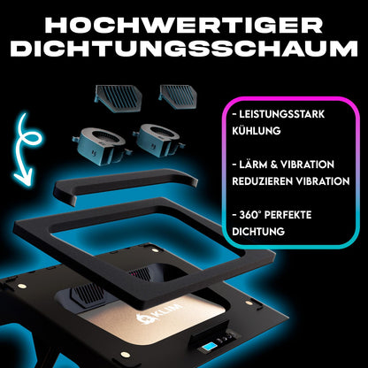 KLIM Everest Laptop-Kühler – Leistungsstarker Turbo-Lüfter