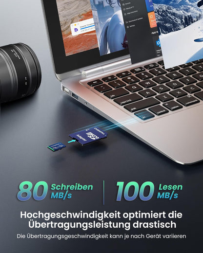 DIGIERA CT100 microSDXC Speicherkarte 256 GB UHS-I mit SD-Adapter