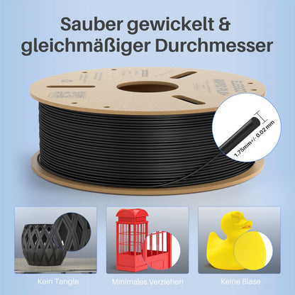 ELEGOO High Speed PLA+ 3D Drucker Filament 1.75mm - 4kg Spule