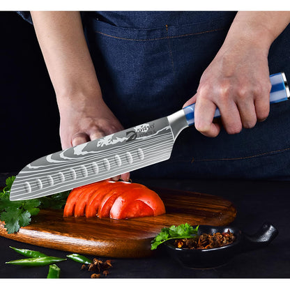 Dfito Küchenmesser Set 8-teilig Profi mit Rolltasche