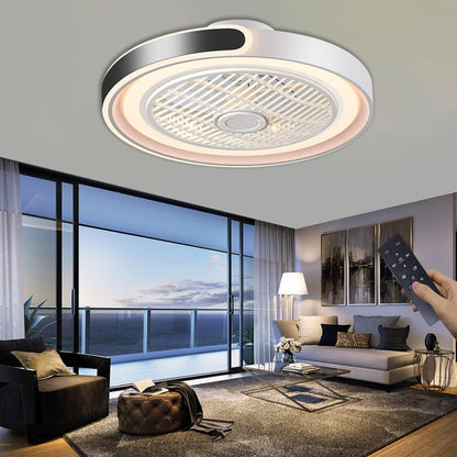 ASJK Deckenventilator mit LED Licht Dimmbar, Leise – Schwarz