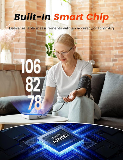 Aidisy U81CH Blutdruckmessgerät Oberarm mit LED-Display, 22–42 cm