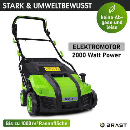 BRAST Elektro-Vertikutierer & Rasenlüfter BRE-RV-4000 2in1 2000 W