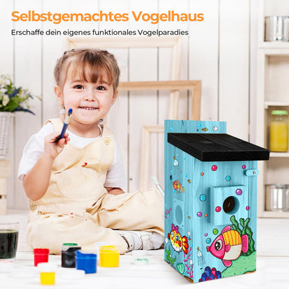 RAINBEAN Nistkasten mit Kamera, 4 MP Vogelhaus aus Zedernholz mit WLAN
