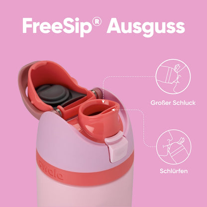 Owala FreeSip Isolierflasche Edelstahl mit Strohhalm, 710 ml