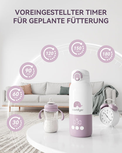 Comfyer BW01 Tragbarer Flaschenwärmer für Baby, 12000 mAh Akku