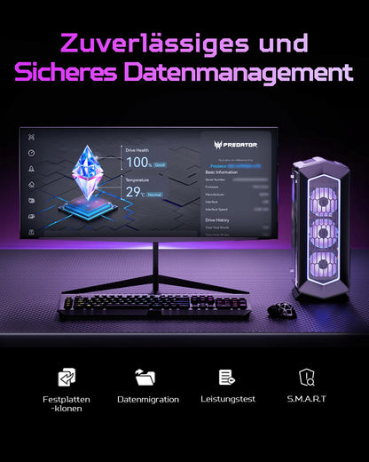 Acer Predator GP30 Externe SSD 2TB RGB USB 3.2 Gen2x2
