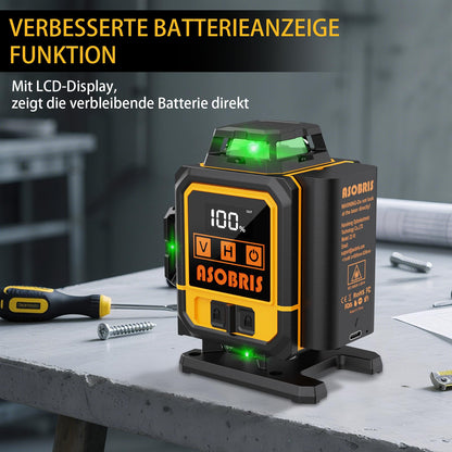 ASOBRIS Kreuzlinienlaser 4x360° selbstnivellierend mit Stativ