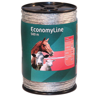 Kerbl EconomyLine Monolitze Weidezaunlitze, 1000 m, transparent, für Elektrozäune