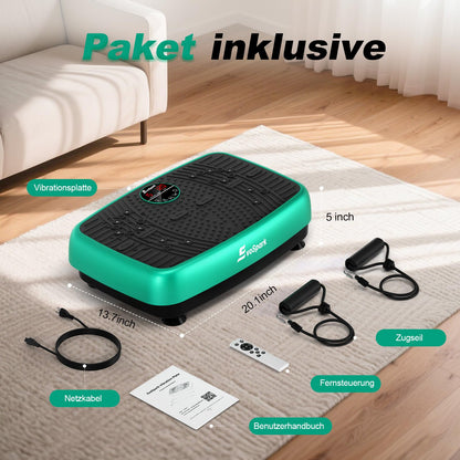 EvoSpark Vibrationsplatte JTF017D-D mit Doppelmotor, Grün