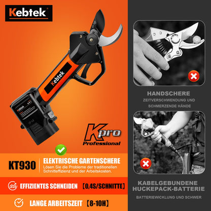 Kebtek Professionelle Akku Gartenschere 16.8V 30mm