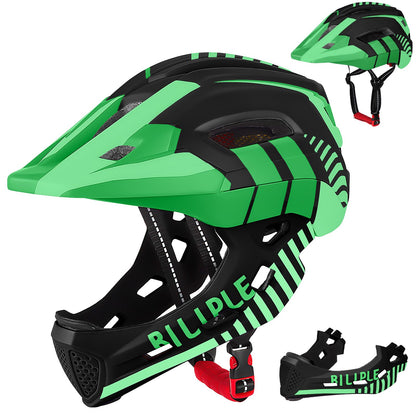 KidsPro Flexi 2-in-1 Kinderhelm - Schwarz Grün 52-56cm. Schwarz-grüner Helm. Schützt den Kopf beim Radfahren und Rollern.