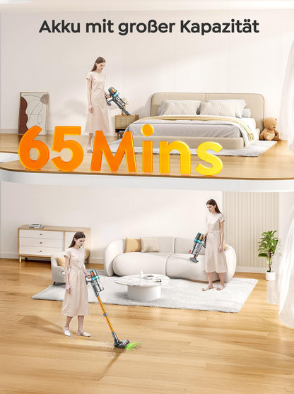 INTETURE BP40 Akku-Staubsauger kabellos, 600 W, 50 kPa, 65 Min