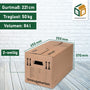 BB-Verpackungen Umzugskarton 650 x 350 x 370 mm, 2-wellig, 10 Stück aus recycelter Pappe