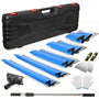 HIUYRFS Flächenspachtel-Set Edelstahl 15–80 cm mit Verlängerungsgriff, blaue Klingen und Transportkoffer